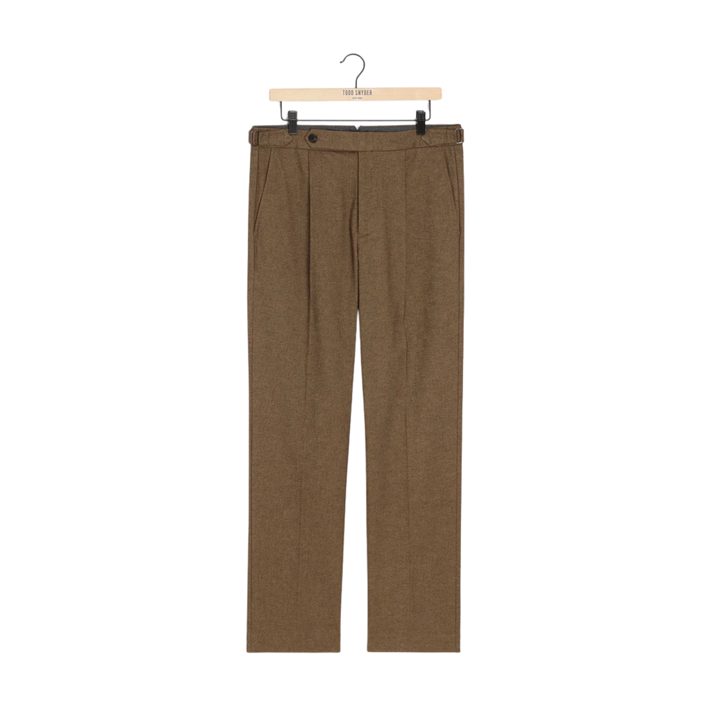 Italian Heathered Cotton Side Tab Trouser